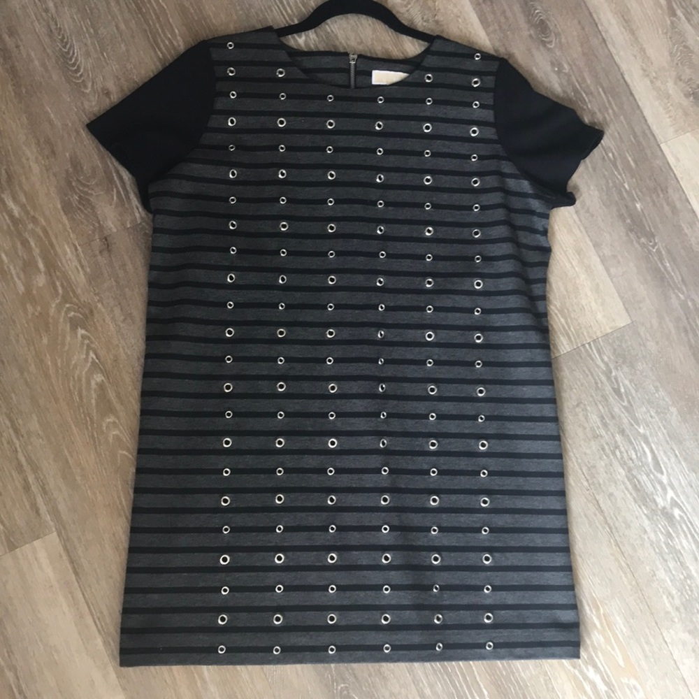 Michael Kors Striped Riveted Mini Dress